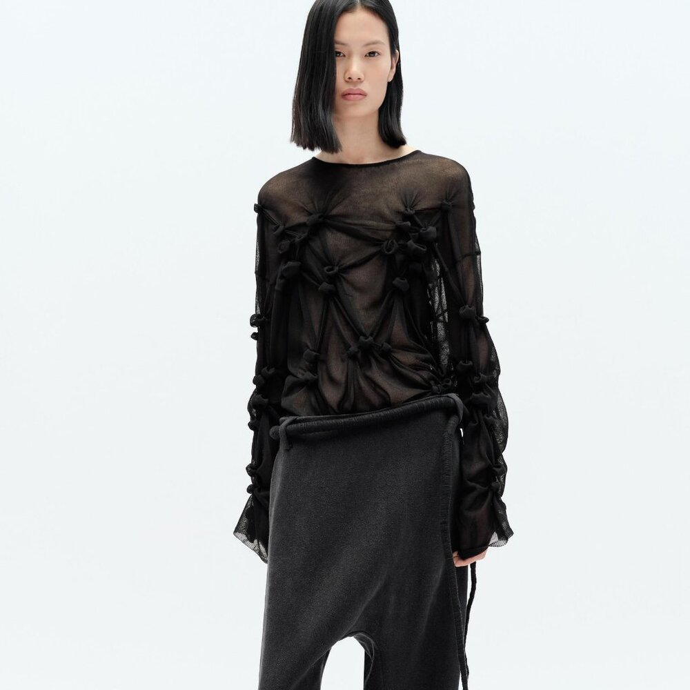 Zara x Fanglu Lin GATHERED SWEATER WITH KNOTS - not sold in the U.S.!